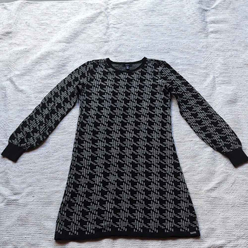 Hatley Black and Light Gray Sweater Dress